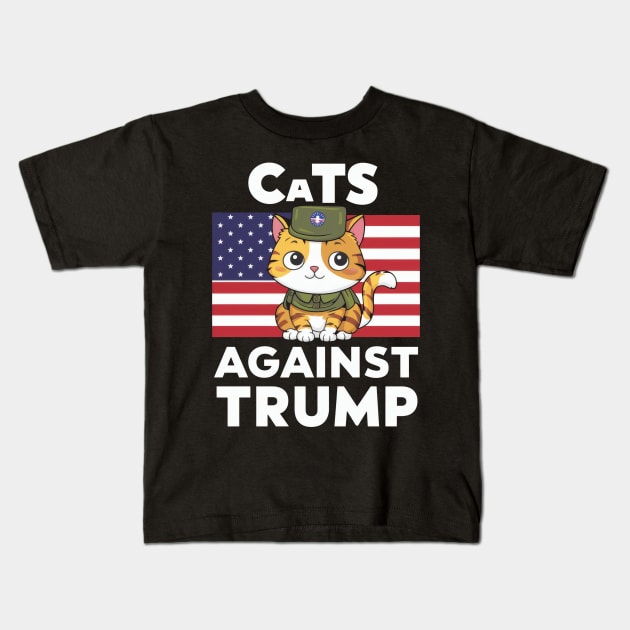 Cats against Trump Kids T-Shirt by SimpliPrinter